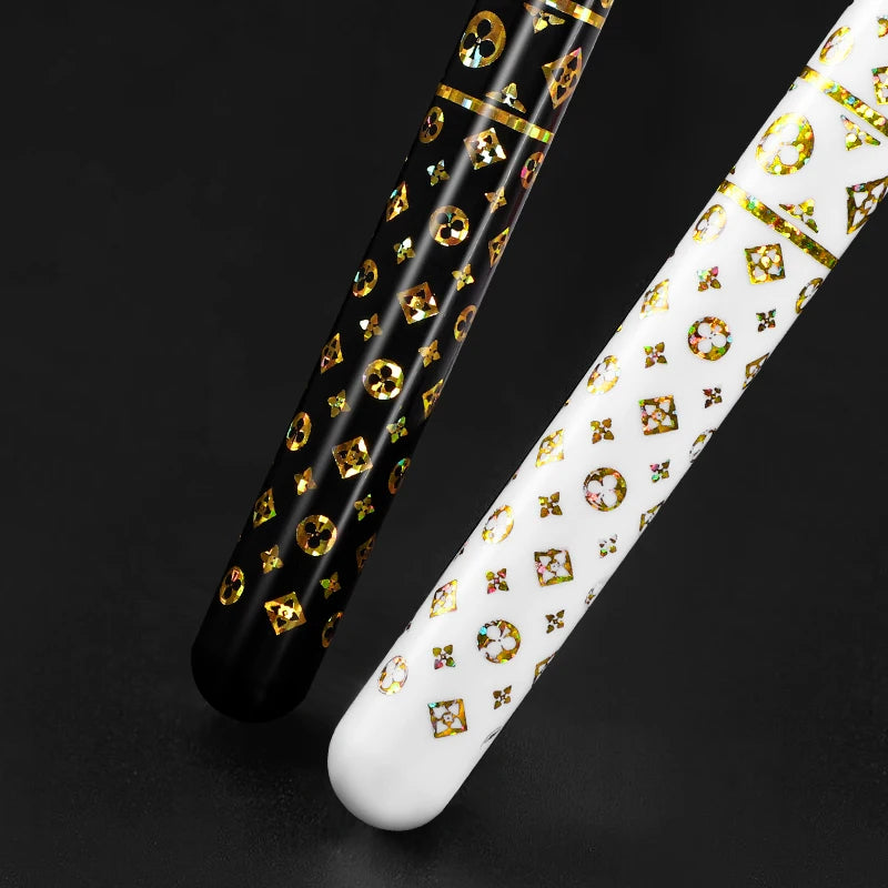 [6-Pcs Gift Boxes] New high-looking black gold printed small head household couple travel soft-bristle toothbrush Good Vibrations