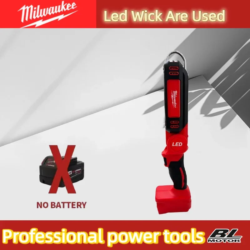 Milwaukee LED Work Light Super Bright 90 DegreeClip on Light Lithium M18 Flood Light Outdoor Lighting Camping Battery 20V Good Vibrations