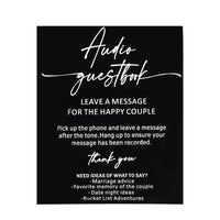 Audio Guestbook Pick Up The Phone Leave A Message For The Newlyweds Clear Glass Look Acrylic Wedding Sign, Guest Book Lucite Good Vibrations