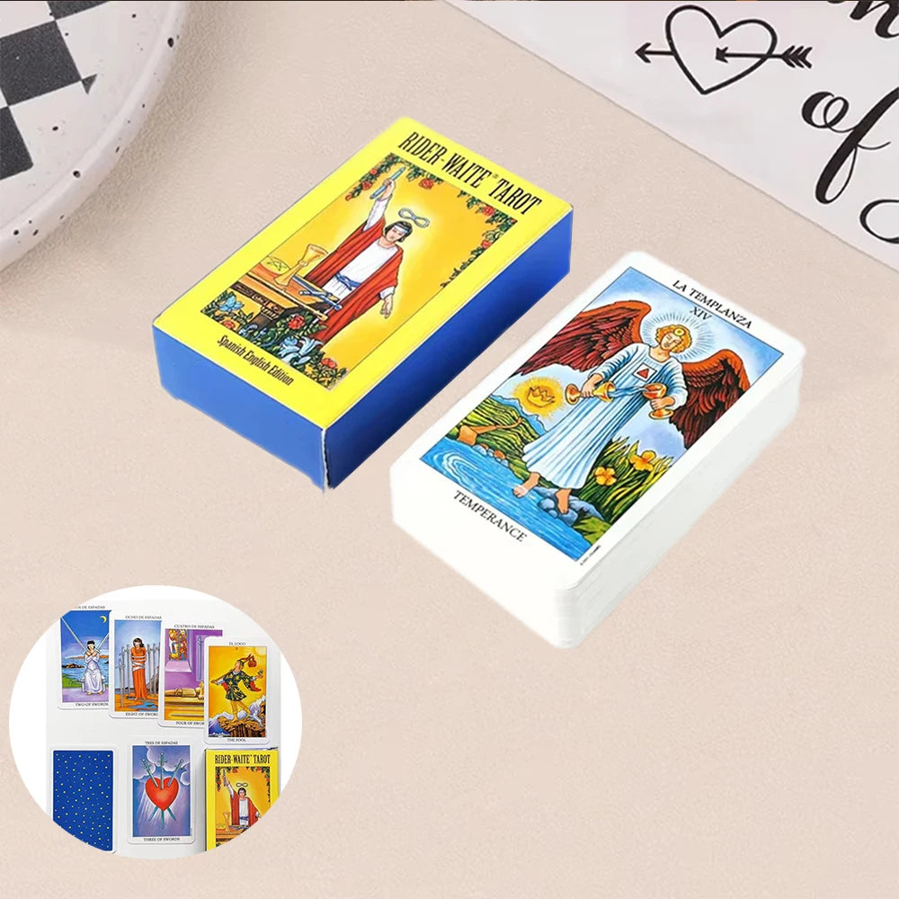 Classic The Rider Waite Tarots With Divination Personal Use Tarot Deck Full English Spanish Version Oracles Deck for Board Game Good Vibrations