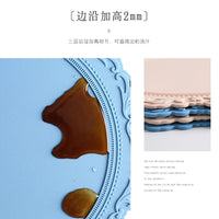 34CM Silicone Placemat Round Flower Coffee Dinner Table Mat Embossed Pink Coaster Heat Resistant Kitchen Tableware Dining Mat Good Vibrations