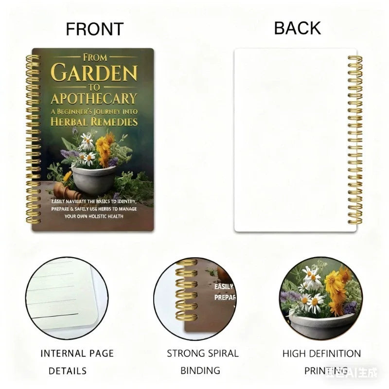 Natural and Herbal Daily Wellness Book, A Beginner's Journey Into Herbal Remedies from Garden to Apothecary Good Vibrations