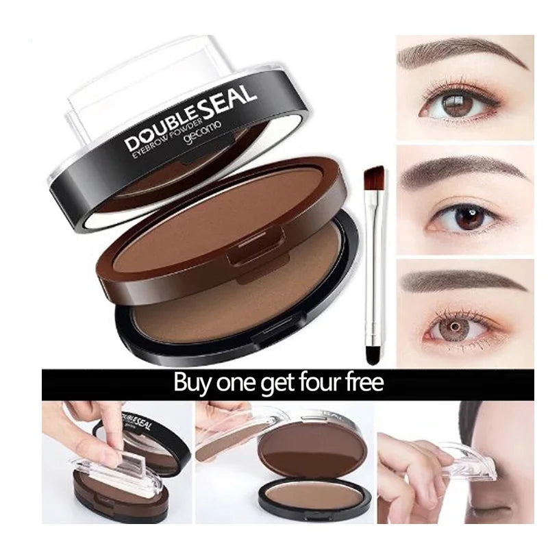 Eyebrow Shadow Set Eyebrow Powder Seal Waterproof Eyebrow Stamp Natural Shape Brow Stamp Powder Quick Makeup Kit Set Good Vibrations