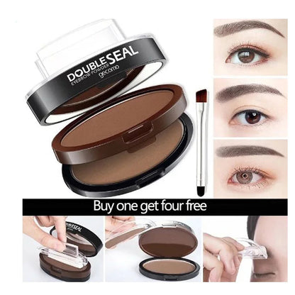 Eyebrow Shadow Set Eyebrow Powder Seal Waterproof Eyebrow Stamp Natural Shape Brow Stamp Powder Quick Makeup Kit Set Good Vibrations