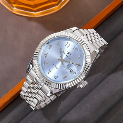 New Men Date Watches High-end Luxury Casual Calendar Stainless Steel Business WristWatch Leisure Sport WristWatch Clock Good Vibrations