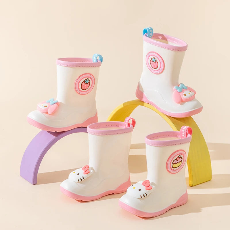 Sanrio genuine children's rain boots cute cartoon rain boots girls non-slip glue shoes Good Vibrations