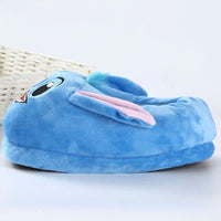 Cartoon Stitch Plush Home Slippers Cute Autumn Winter Cotton Warm Slipper Kids Women Stuffed Doll Indoor Shoes Christmas Gift Good Vibrations