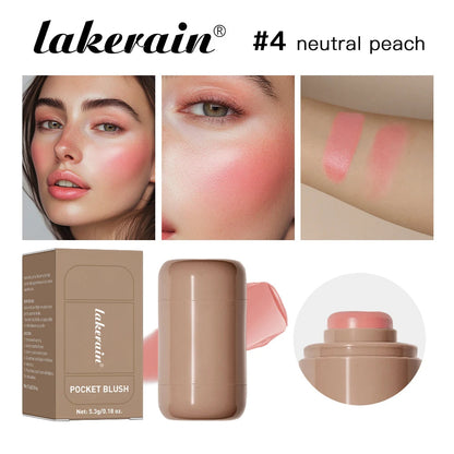 Lakerain 3in1 Cheek Lip Tinted Moistured Blush Stick Waterproof Easy Color Rouge Silky Smooth Blusher Cream Matte Contour Makeup Good Vibrations