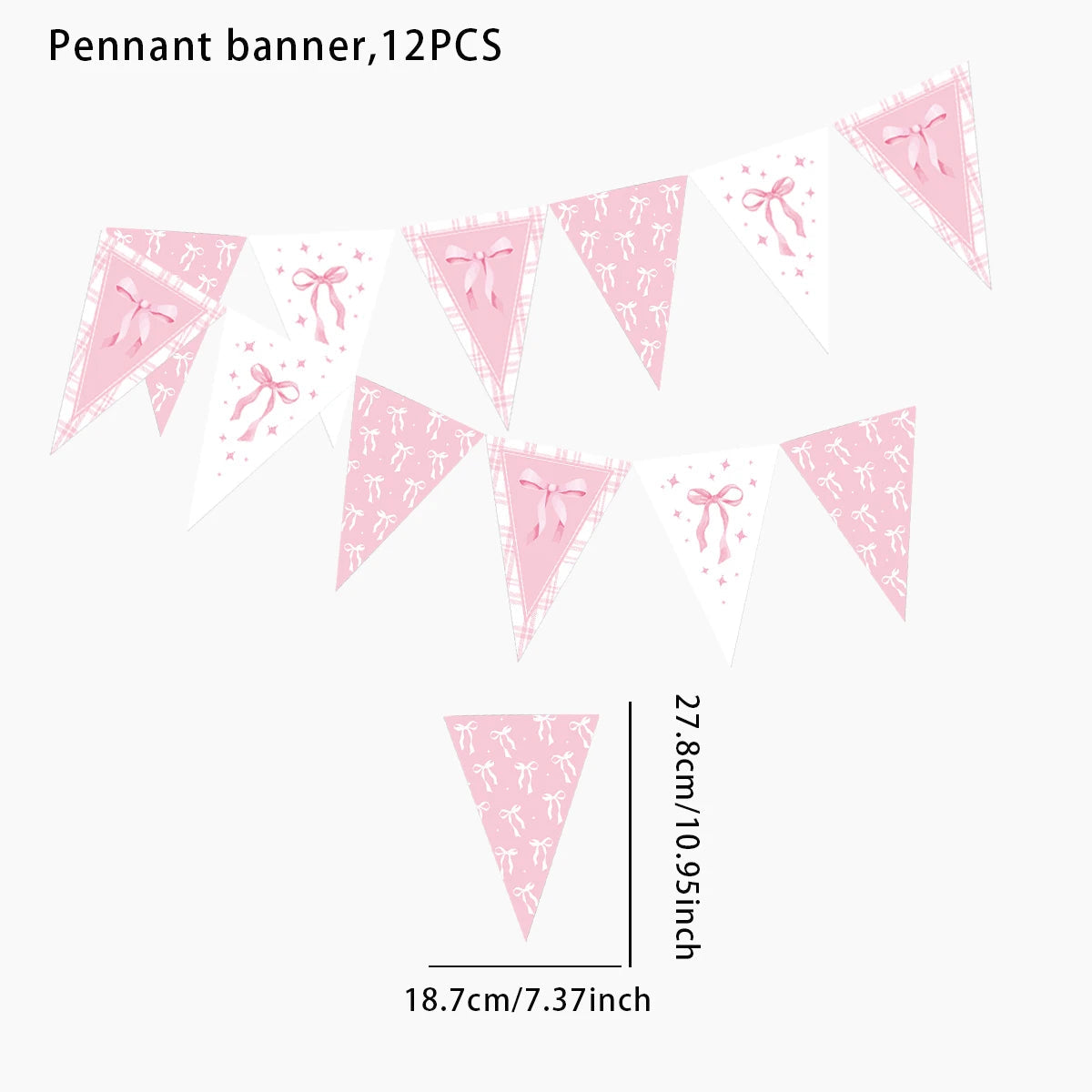 Pink Banner Happy Birthday Bow Balloon Straw Disposable Paper Plate Napkin Cup Tableware Princess Girl Birthday Party Supplies Good Vibrations