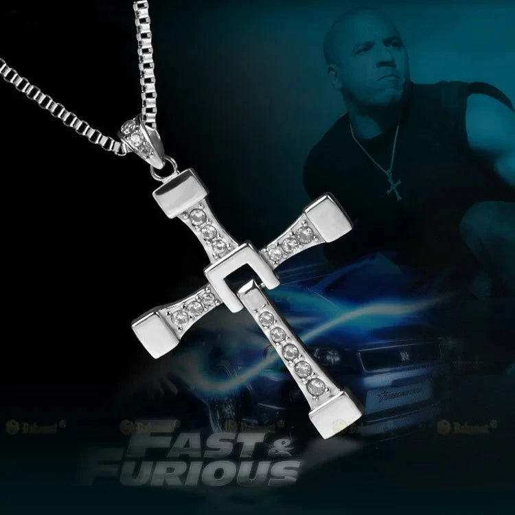 Cross Necklace For Men Fast and Furious 7 hard gas actor Dominic Toretto JN5655 Good Vibrations