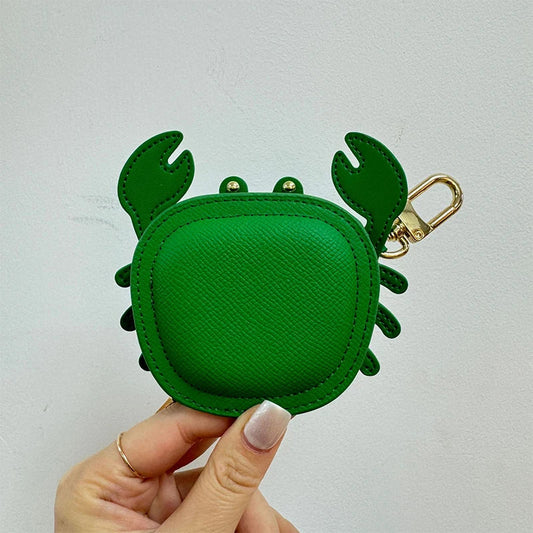 Crab Coin Purse Bag Charm Pendant,Mini Wallet Zipper Pouch for Earphone Storage,Backpack Handbag Hanging Decoration Accessories Good Vibrations