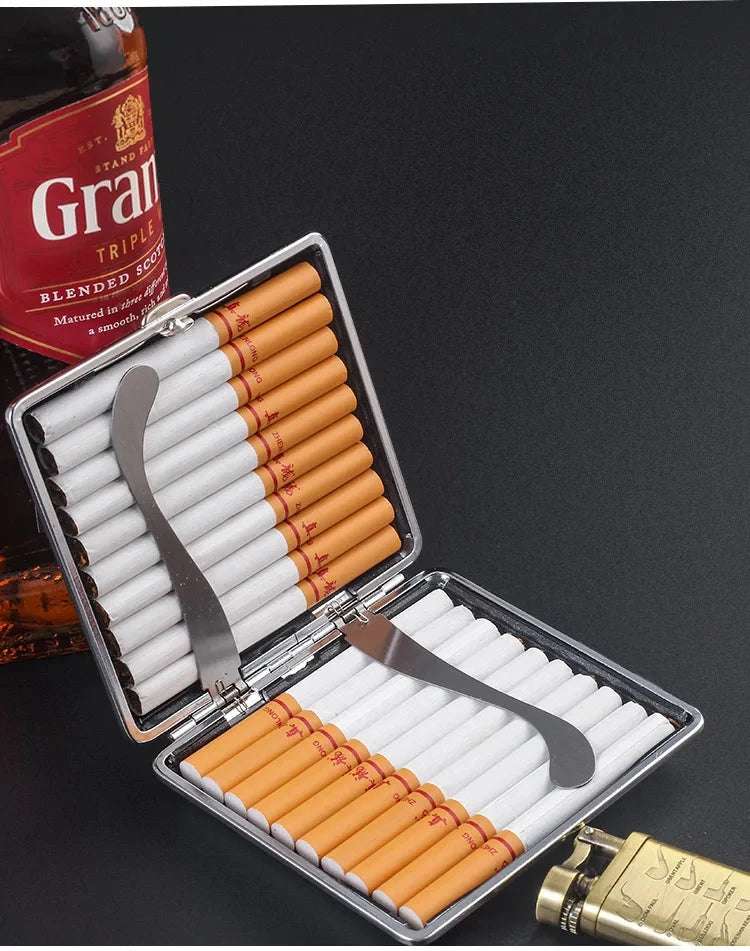 Fashion Cigarette Case 20pcs Metal Cigarette Holder Coarse Pack Anti-pressure Moisture-proof Portable Cigarette Case Good Vibrations Adult Super Store