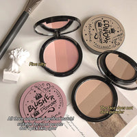 Three-color Blush Palette Delicate Long-lasting Waterproof Non-fading Eyeshadow Blush Integration Tray Good Vibrations