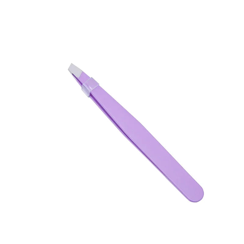 1pc Stainless Steel Eyebrow Tweezer Face Hair Removal Tweezers Colorful Makeup Eyelash Tweezer Eye Brow Clips Makeup Tools Good Vibrations