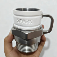 Spark Plug Mug Industrial Coffee Cup For Car Enthusiasts Collectors Mechanics Home Office Desk Garage Display Birthday Gift Good Vibrations
