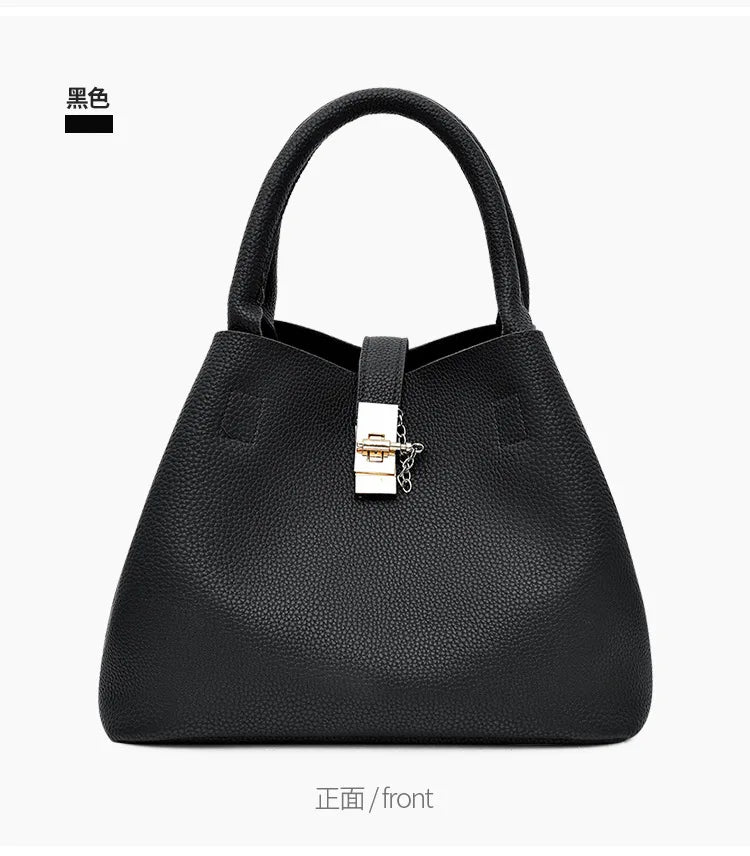 Woman shoulder bag Large capacity Handbag for Women Crossbody bag Lychee pattern PU Portable bucket bag ladies messenger bags Good Vibrations