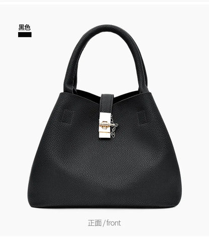 Woman shoulder bag Large capacity Handbag for Women Crossbody bag Lychee pattern PU Portable bucket bag ladies messenger bags Good Vibrations