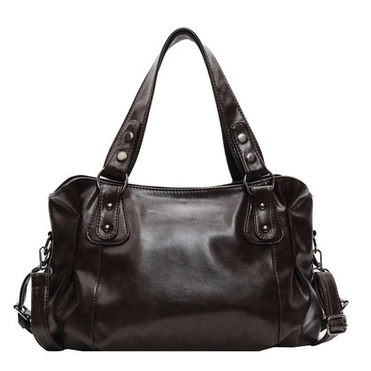 Retro Brand Roomy Shoulder Bag Female Luxury Solid Color Classic Crossbody Bag Large Capacity Style Soft PU Leather Tote Bag Good Vibrations