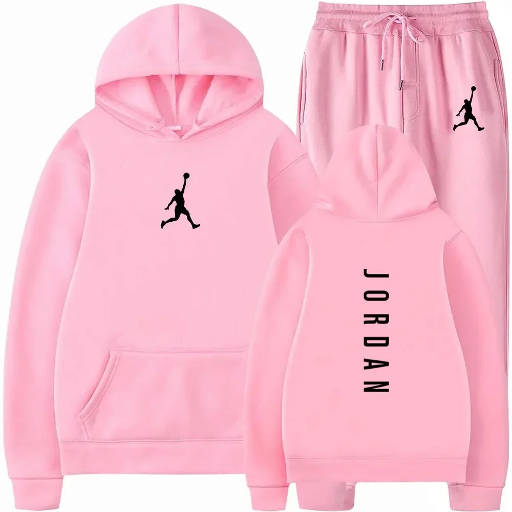 Men's 2025 high-quality sportswear sweatshirt + sweatpants, fashionable sportswear sweatshirt set for spring and autumn Good Vibrations