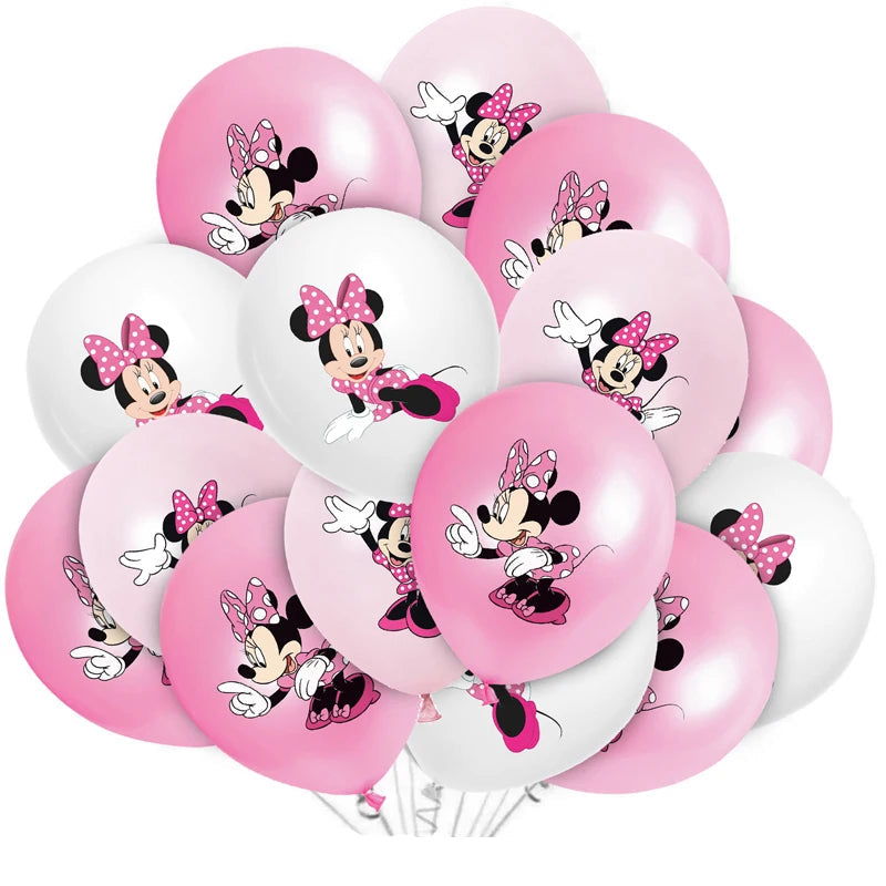 Minnie Mouse Birthday Party Decorate Girls Disposable Tableware Balloon Cups Plates Tablecloth Balloon Baby Shower Party Supply Good Vibrations