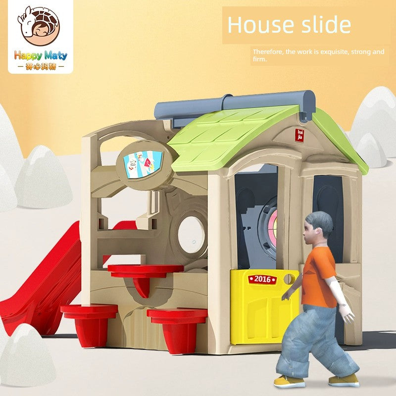 Kindergarten Outdoor Multi-Functional Game House Small House Children Play House Slide Combination Mushroom House Amusement Park Good Vibrations