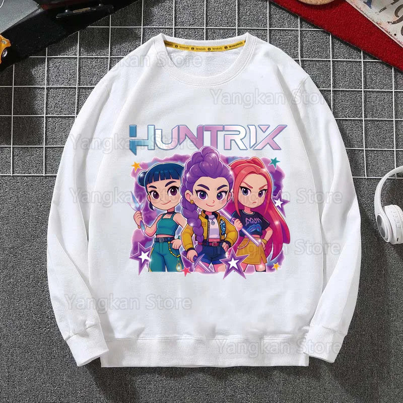 Kpop Demon Hunter Classic Men Women Hooded Sweatshirt K Pop Demon Hunters Fashion Graphic Casual Hoodie Good Vibrations