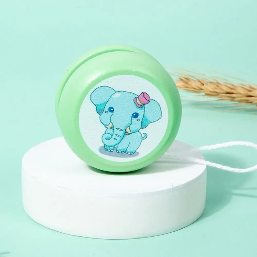 Fashion Wooden 2A Yoyo Toy Brainstorming Beginner Yoyo Ball Concentration Cartoon Nostalgic Toys Children Good Vibrations