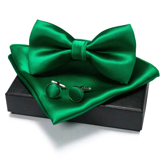 EASTEPIC Men's Bow Tie Sets Including Cufflinks and Handkerchieves Bow Ties with Adjustable Straps for Formal Occasions Good Vibrations