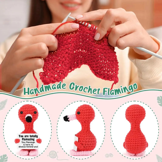 Positive Energy Pocket Hug Crochet Doll, Mini Handmade Knitted Plush Potato Turtle Vegetable Duck Funny Support Gift with Card Good Vibrations