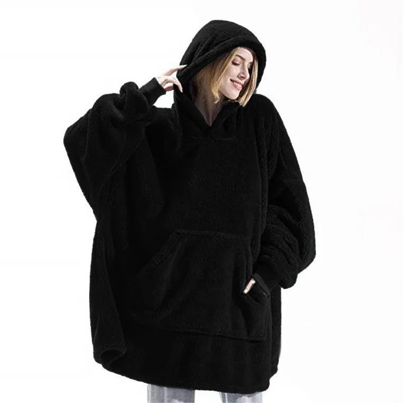 10 Colors Fleece Unisex Loose Hooded Coats Autumn Winter Add Velvet Lover Men And Women Pullover Sweatshirt FYY-9008 Good Vibrations