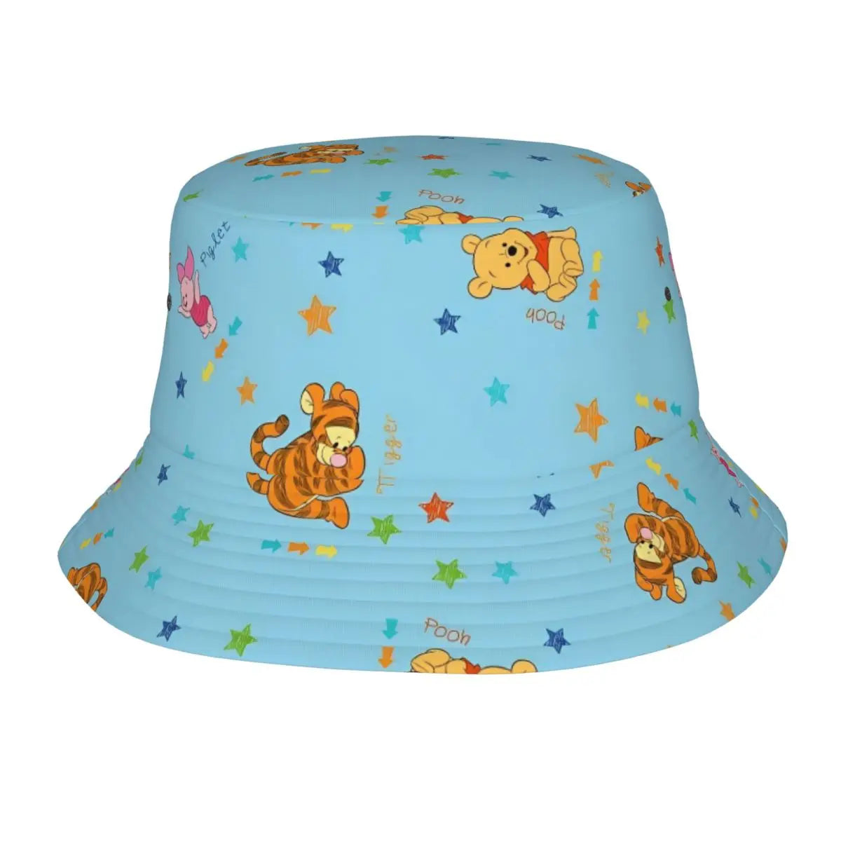 Vocation Getaway Headwear Winnie The Pooh Merch Bucket Hat Unique Women Men Sun Bob Hats Good Vibrations