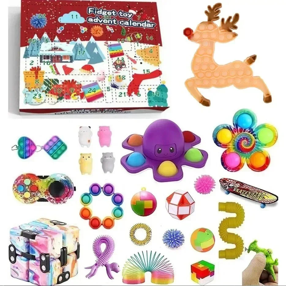 Christmas Advent Calendar for Kid girls boys gift Set for Chritmas Party 24 Days Countdown Calendar calendario de adviento Good Vibrations