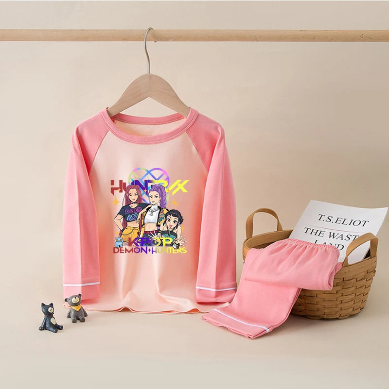 K-Pop Hunters Zoey Mira Rumi Children's Clothing Sets Boys Cartoon Sleepwear Clothes Kids Pajamas Set Baby Girls Cotton Pyjama Good Vibrations