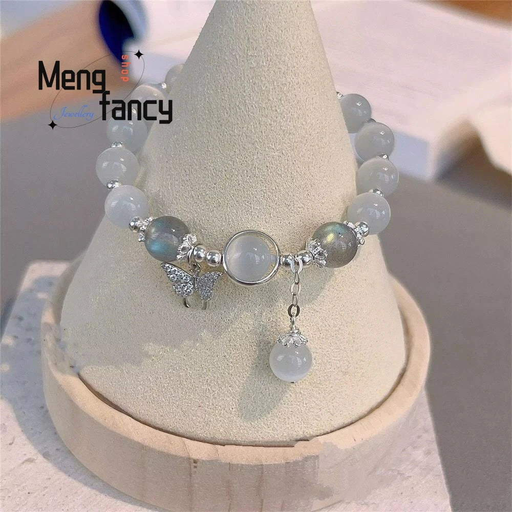 Natural Cat's Eye Butterfly Bracelet Personalized Exquisite Elegant Sexy Young Girls Fashion Jewelry Best Selling Holiday Gift Good Vibrations