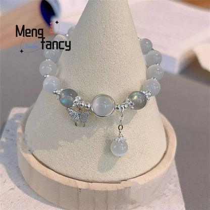 Natural Cat's Eye Butterfly Bracelet Personalized Exquisite Elegant Sexy Young Girls Fashion Jewelry Best Selling Holiday Gift Good Vibrations