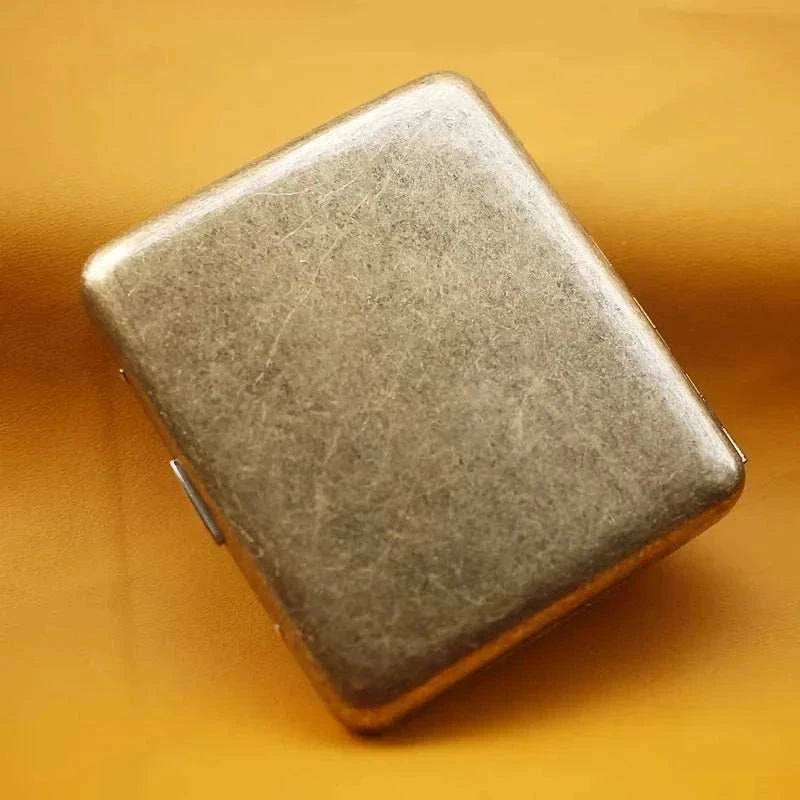 Retro Copper Tobacco Box Cigarette Case 20 Capacity Vintage Metal Brass Cigar Storage Box Smoking Accessories Good Vibrations Adult Super Store