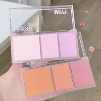 Pink Series 3 Colors Blush Makeup Palette Mashed Potato Texture Matte Cheek Tint Contour Shadow Blusher Cosmetics Rouge Powder Good Vibrations