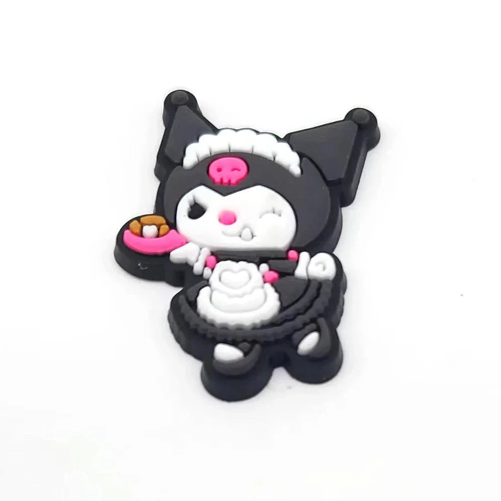 Sanrio Anime Hello kitty Kuromi Pochacco Shoe Charms for Clogs Bag Crocs Sneakers Shoe Decorations Bag Decors Good Vibrations