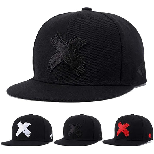 2025 Fashion and Simple New Flat brimmed Hat X Embroidered HipHop Skateboarding Hat Outdoor Leisure Sunshade Baseball Hat Unisex Good Vibrations