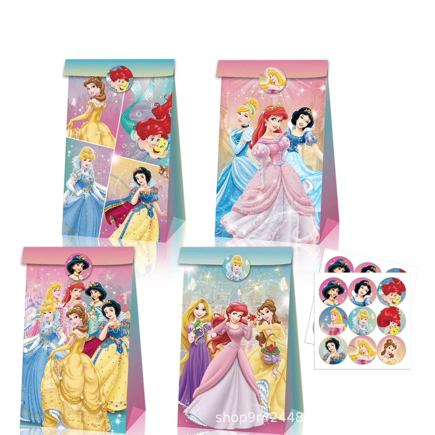 Princess Party Favor Girls' Happy Birthday Banner Princess Pinata Fillers Mask Stickers Disposable Tableware Set Decorations Good Vibrations