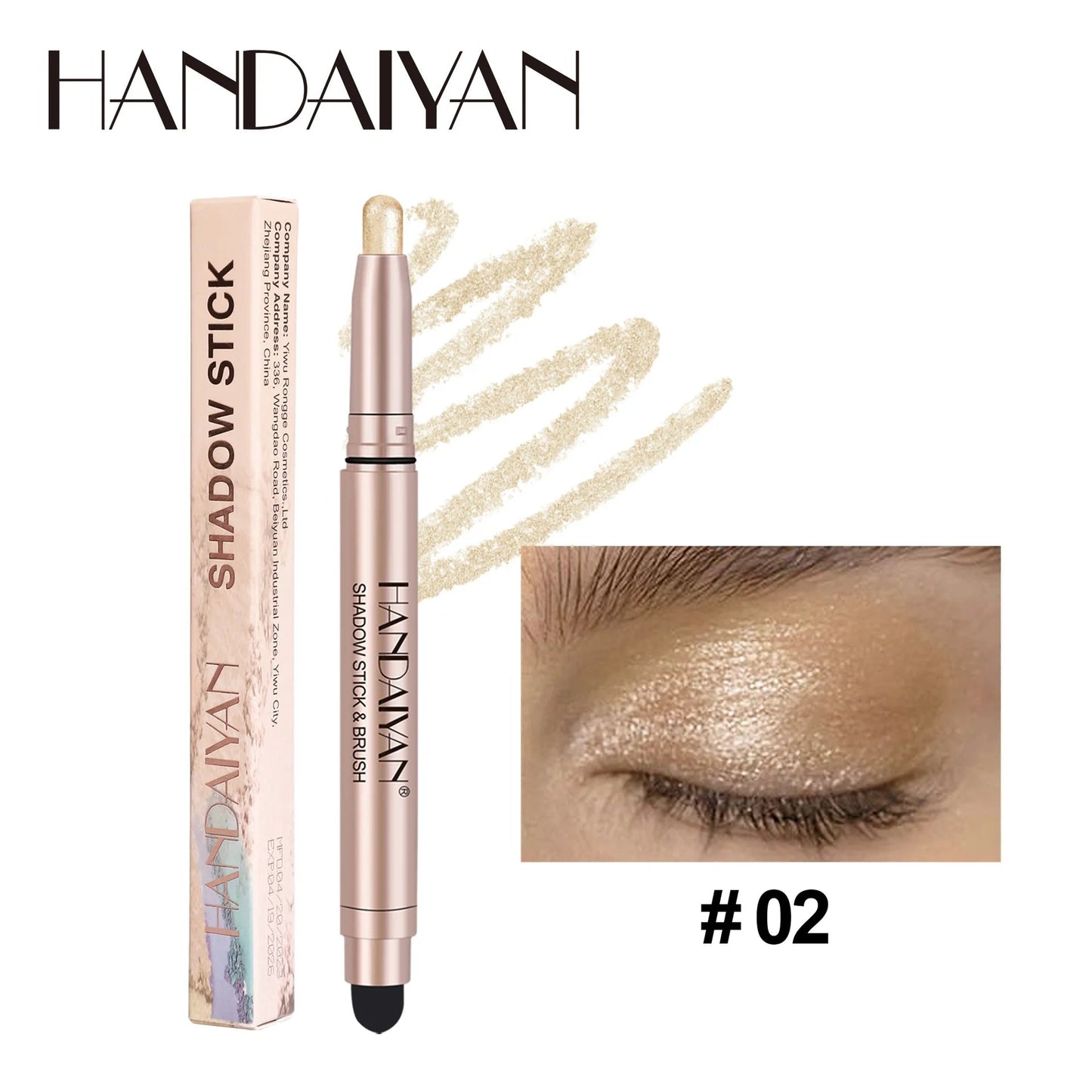 Double-head Eyeshadow Stick Pink Brown Green Black Eyeshadow Pen High Gloss Pearly Metallic Eye Shadow Sticks Waterproof Make Up Good Vibrations