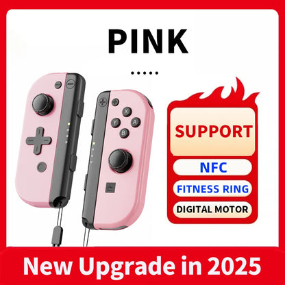 Wireless Switch Joypads, Switch Controller Compatible with Switch/OLED/Lite,Joy Pads for Switch Support NFC FITNESS RING Good Vibrations