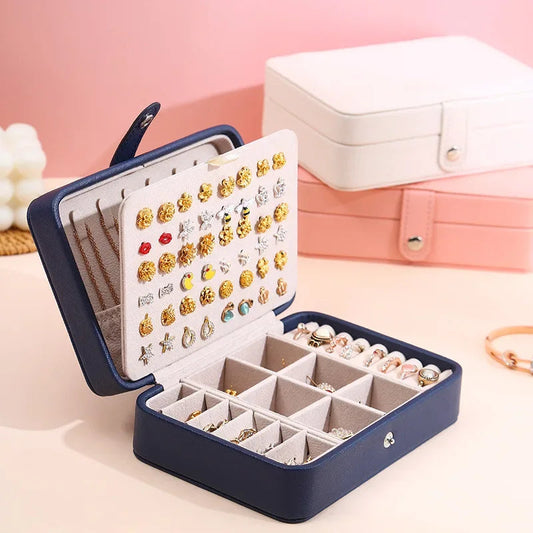 Jewelry Boxes Leather Jewelry Box Organizer Jewelry Display and Packaging Ring Box Suitable for Earrings and Rings Good Vibrations