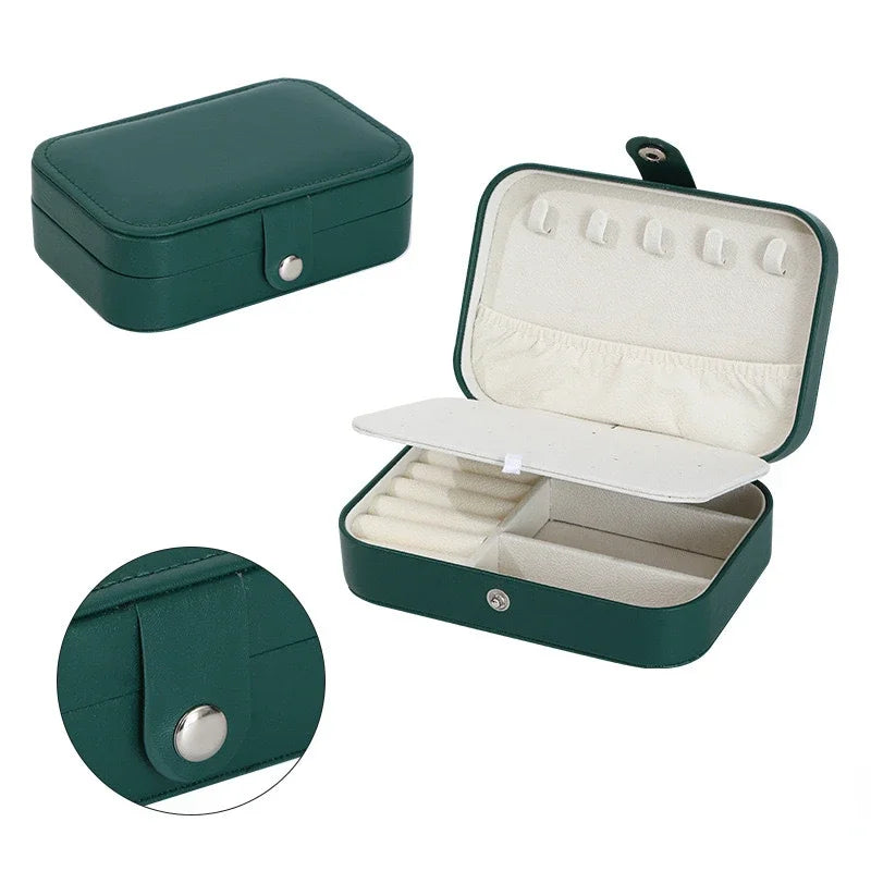 2024 Portable Jewelry Box Jewelry Organizer Display Travel Jewelry Case Boxes Button Leather Storage Zipper Jewelers Good Vibrations