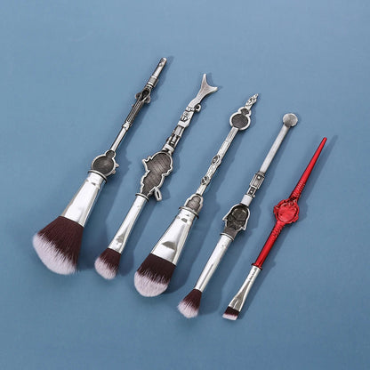 5pcs/set Star Wars Makeup Brush Bb8 Robot Yoda Baby Makeup Brush Spaceship Model Gift Professional Makeup Tool Set Good Vibrations