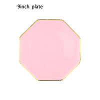 8/40pcs Butterfly Shaped Paper Plates and Square Dessert Plates Decorative Tableware Wedding Girl Birthday Party Decor Supplies Good Vibrations