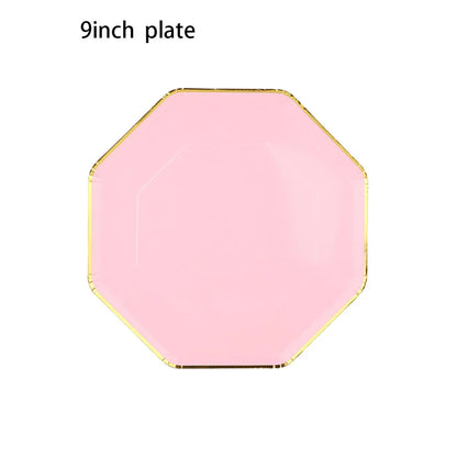 8/40pcs Butterfly Shaped Paper Plates and Square Dessert Plates Decorative Tableware Wedding Girl Birthday Party Decor Supplies Good Vibrations