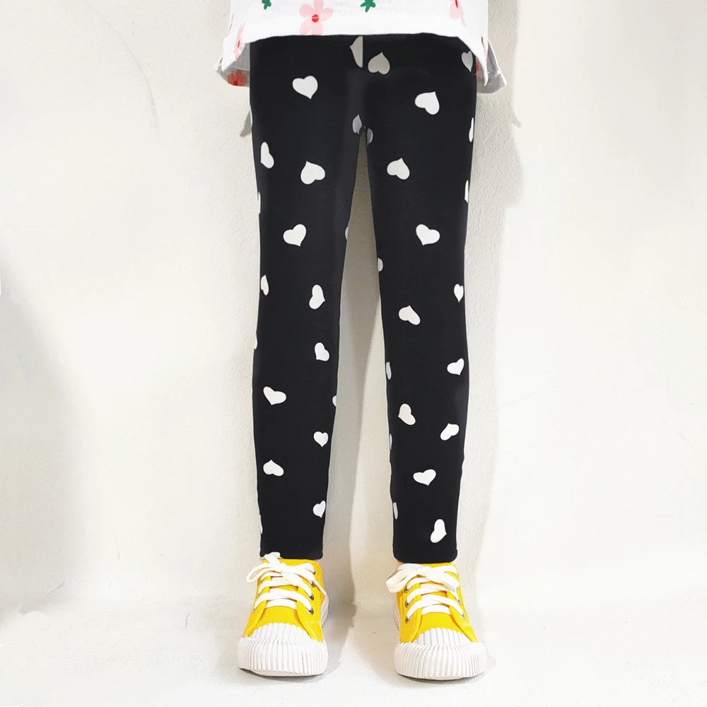 Girls' Leggings Fashion Cartoon Tight Pants Spring and Autumn Baby Girls Slim Fit Flower Leggings Summer Children's Pants Good Vibrations