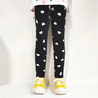Girls' Leggings Fashion Cartoon Tight Pants Spring and Autumn Baby Girls Slim Fit Flower Leggings Summer Children's Pants Good Vibrations
