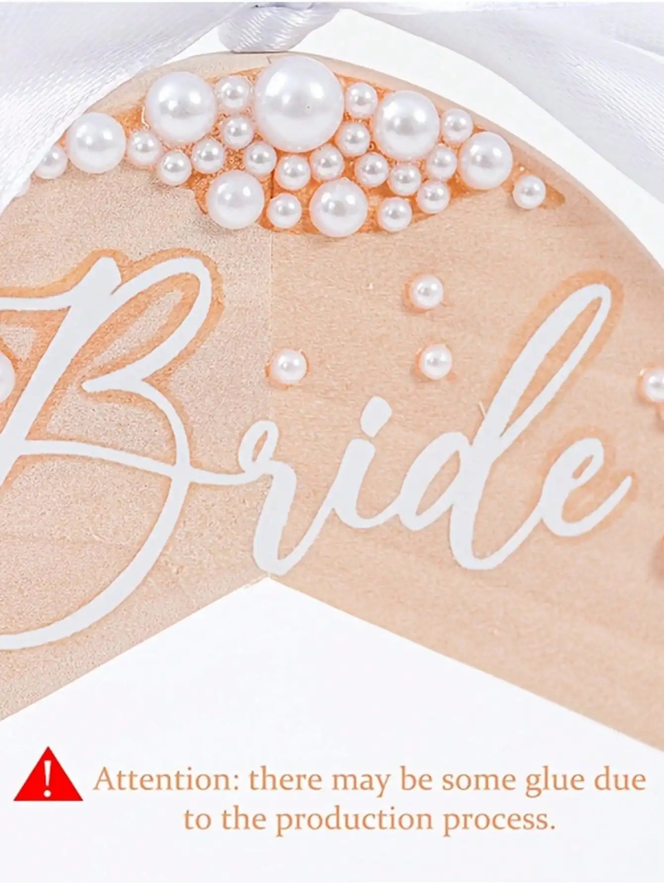 Wooden Bride  Hanger Faux Pearl Elegant Wedding Decor Ideal Gift Clothes Hanger With Ribbon For Wedding Dresses Suits Wedding Good Vibrations